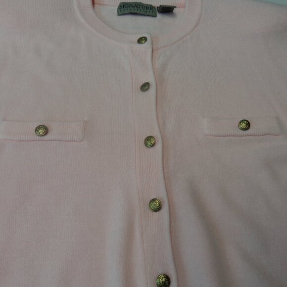 Signature Expressions Size Large Pink Cardigan (Possibly Vintage) - Picture 3 of 8
